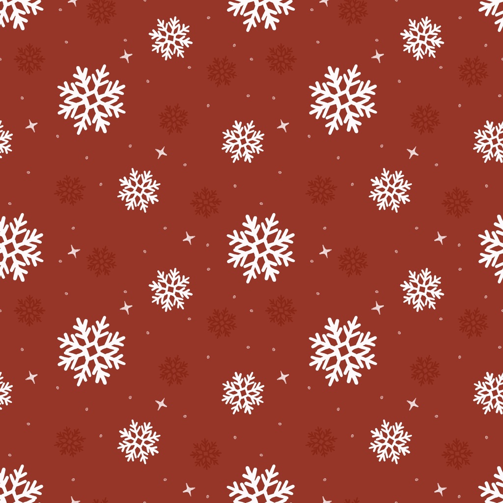 [W185-009-515] W185-009-515 / Snowflakes - Red