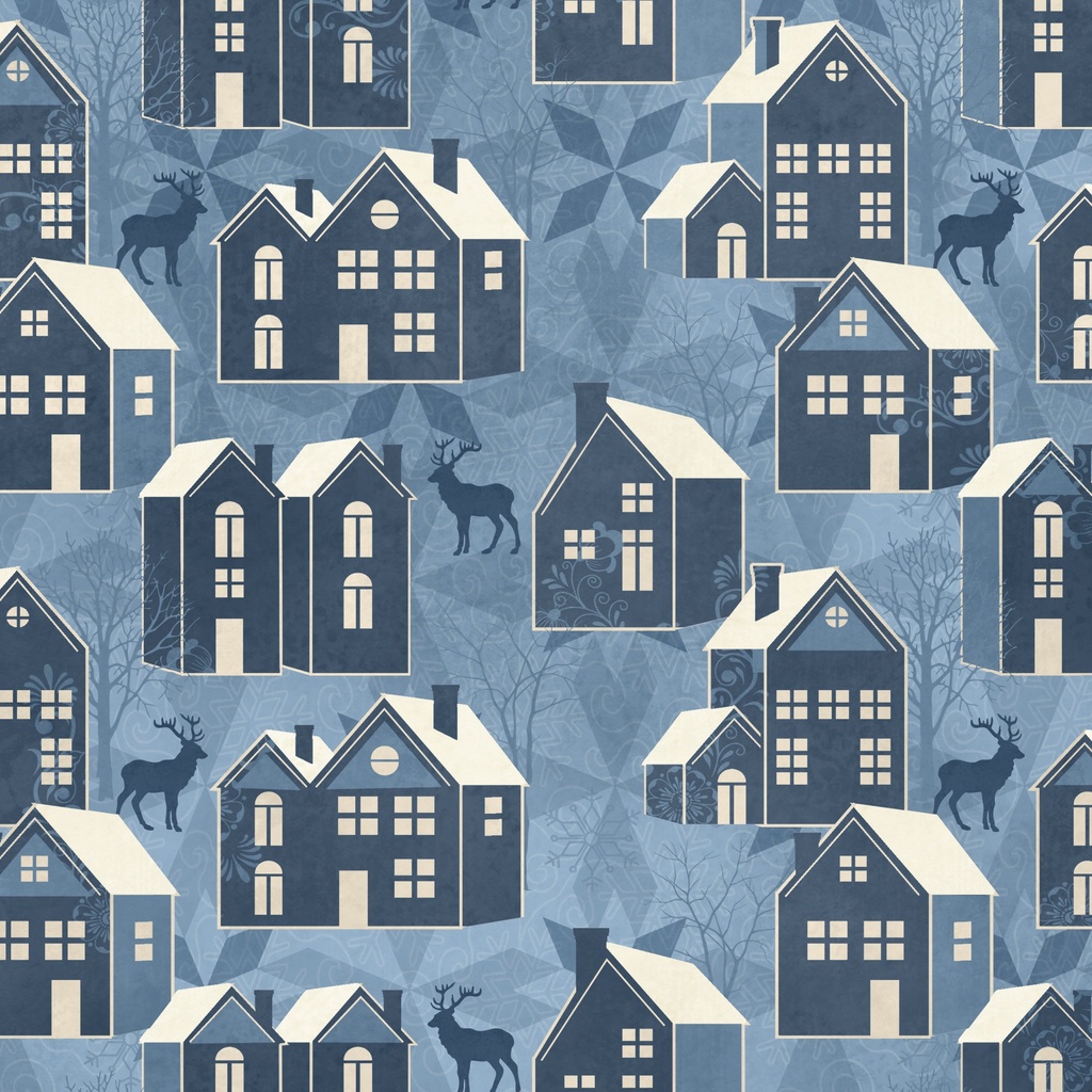 [W130-059-717] W130-059-717 / There's Snow Place Like Home - Blue