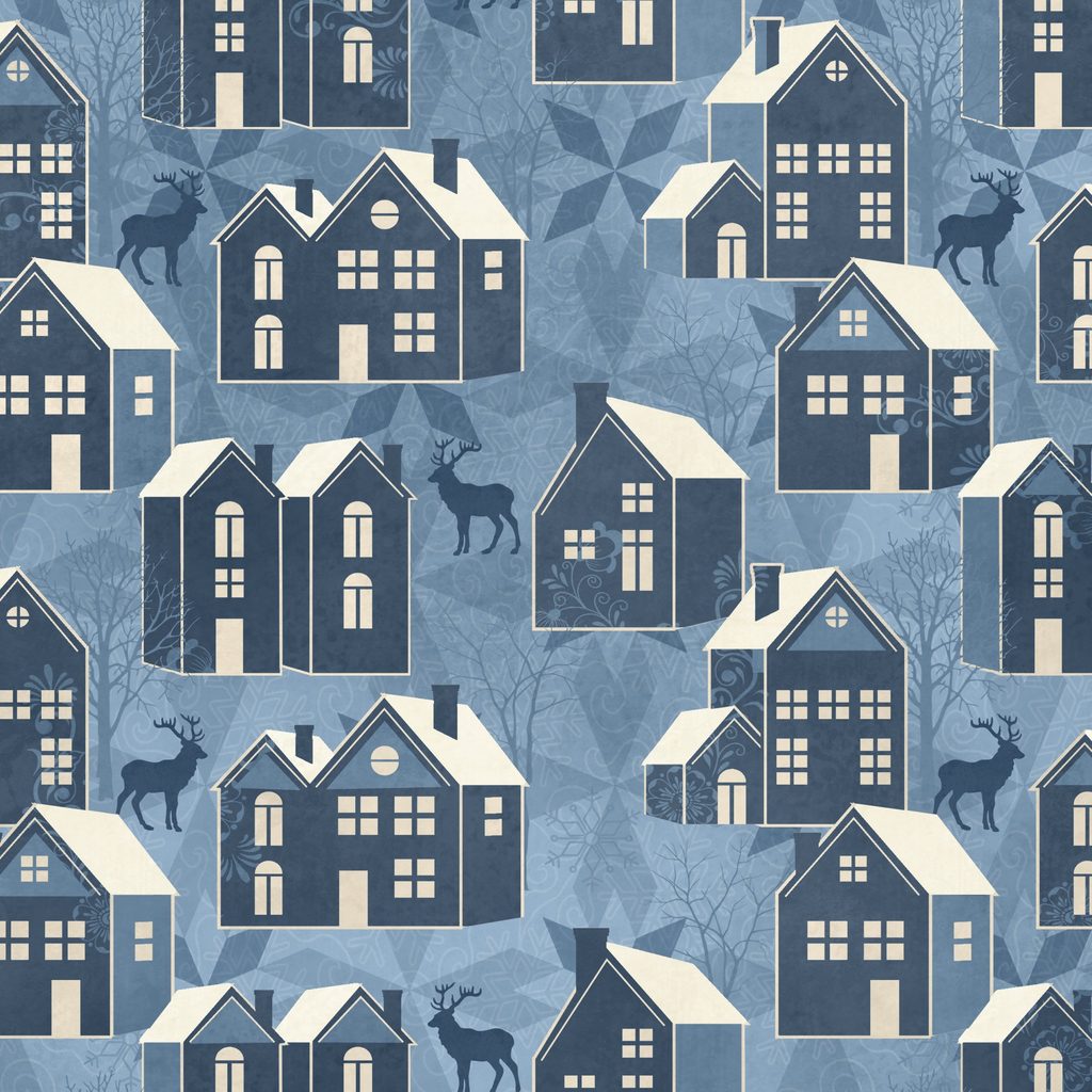 [W130-059-717] W130-059-717 / There's Snow Place Like Home - Blue