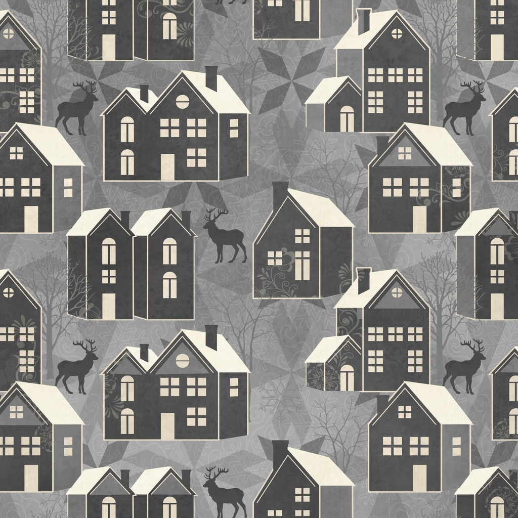 [W130-059-919] W130-059-919 / There's Snow Place Like Home - Gray