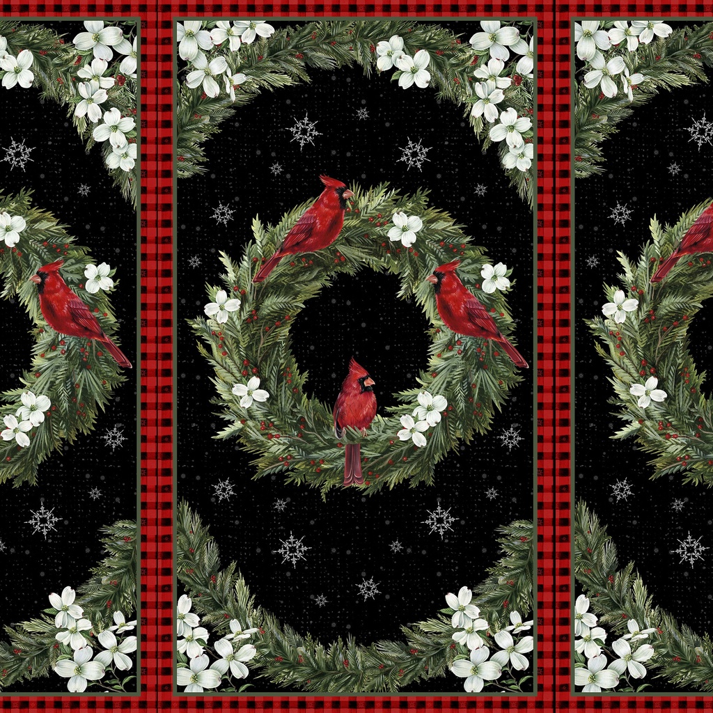 [W195-001-958] W195-001-958 / Crimson Song Large Panel - Multi