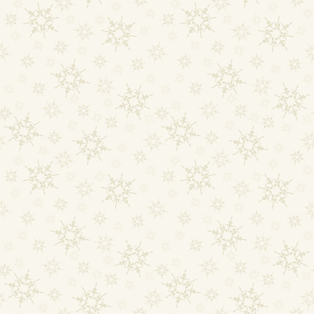 [W195-011-112] W195-011-112 / Snowflakes - Cream