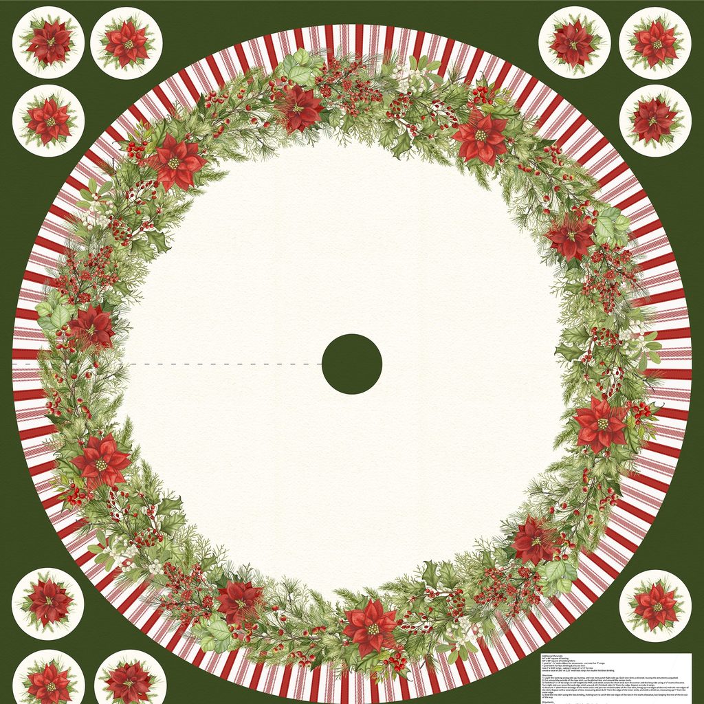 W100-045-185 / Noel in Bloom Tree Skirt - Multi