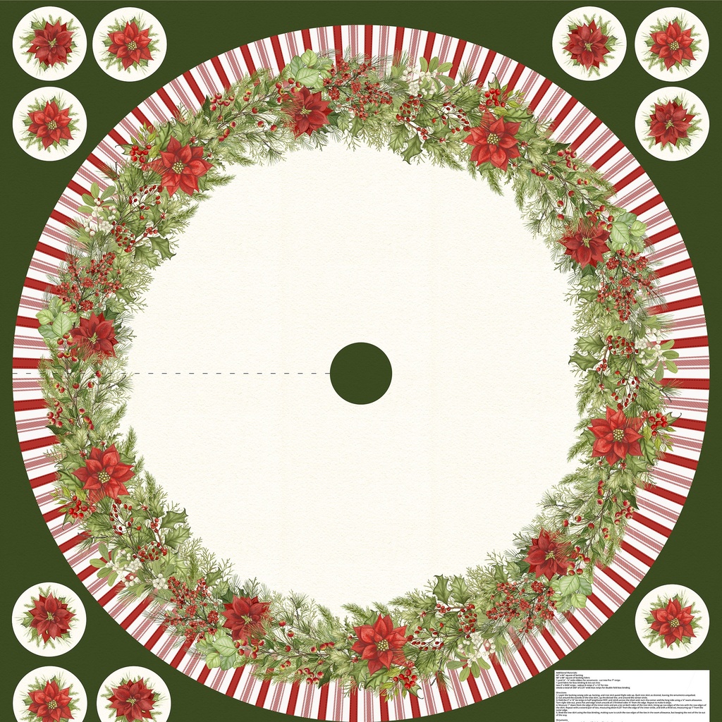[W100-045-185] W100-045-185 / Noel in Bloom Tree Skirt - Multi