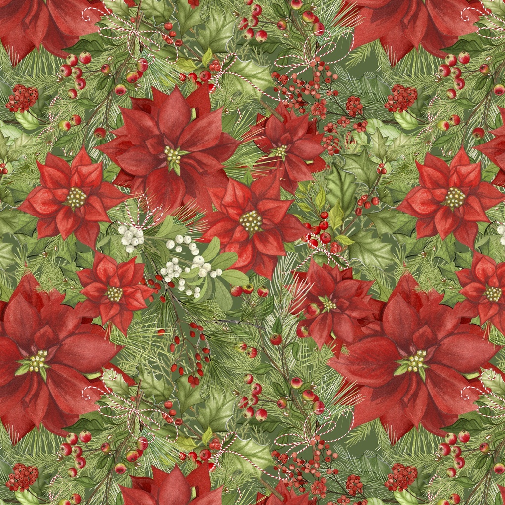 [W100-048-851] W100-048-851 / Packed Greenery - Green