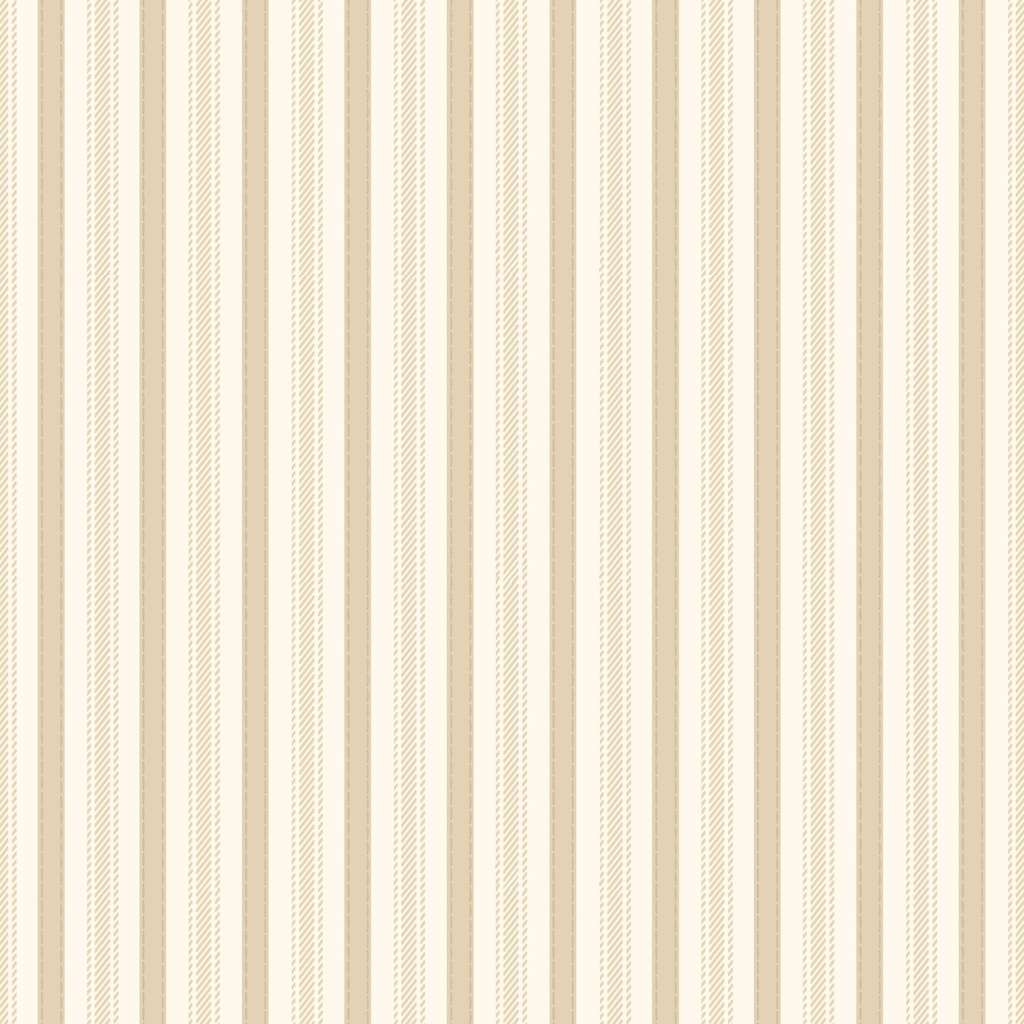 [W100-054-112] W100-054-112 / Stripes - Cream/Tan