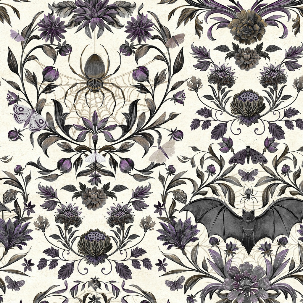 [W100-058-196] W100-058-196 / Damask - Cream