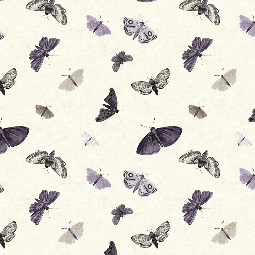 [W100-061-196] W100-061-196 / Moths - Cream