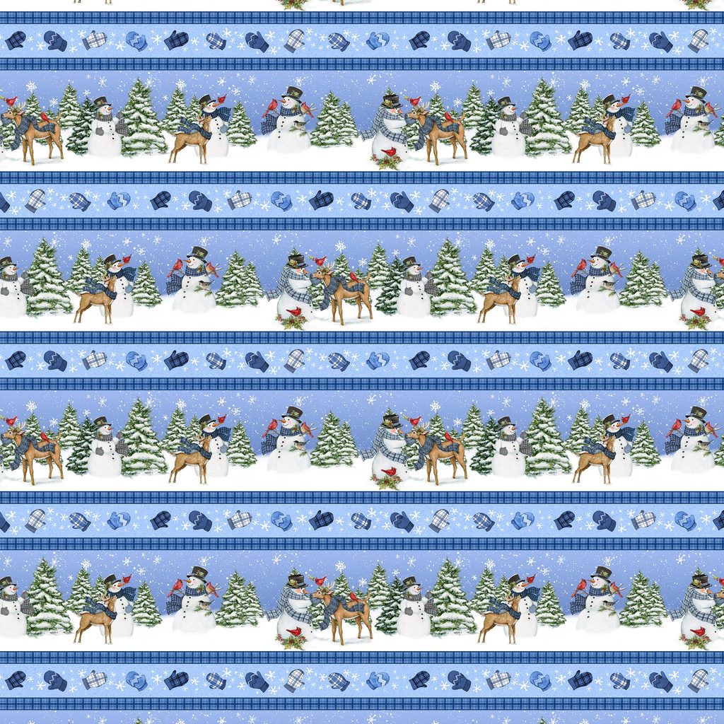 [W105-057-718] W105-057-718 / Friends so Deer Border Stripe - Multi