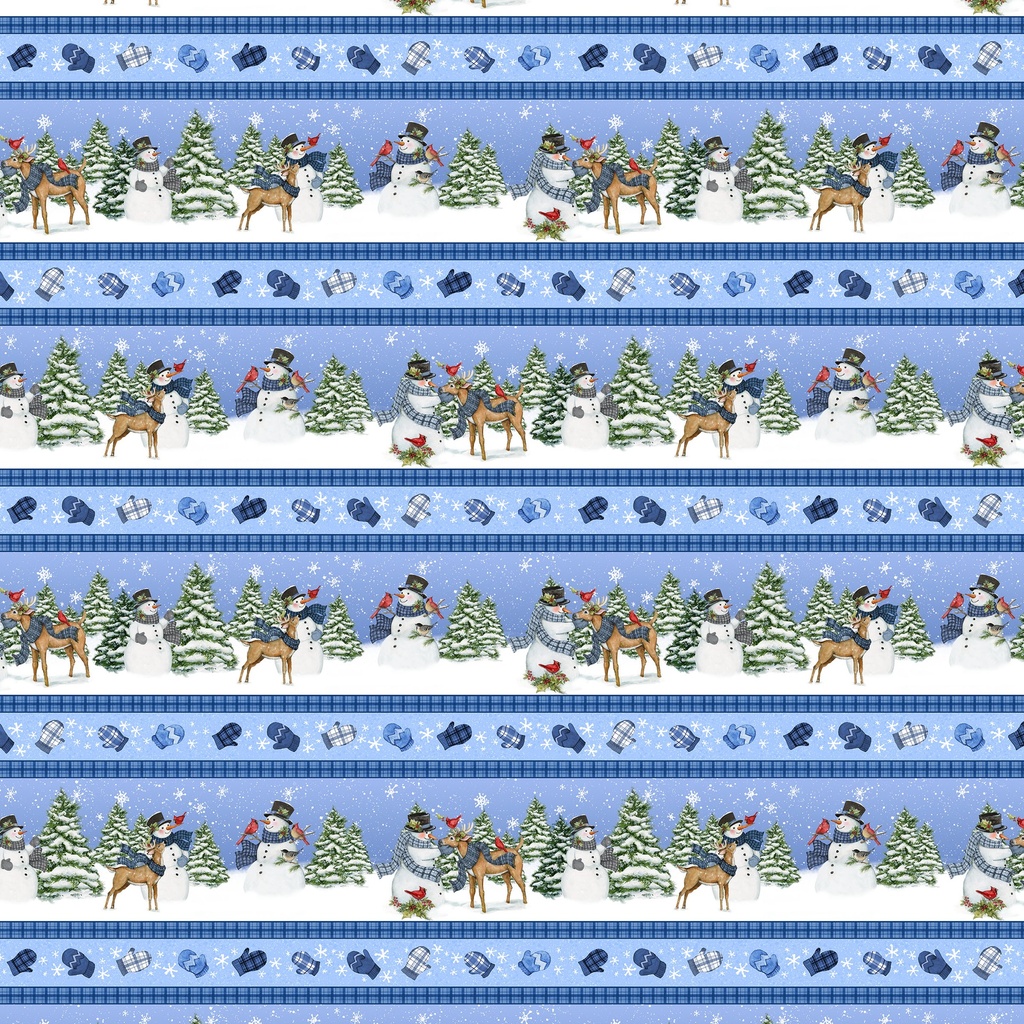 [W105-057-718] W105-057-718 / Friends so Deer Border Stripe - Multi
