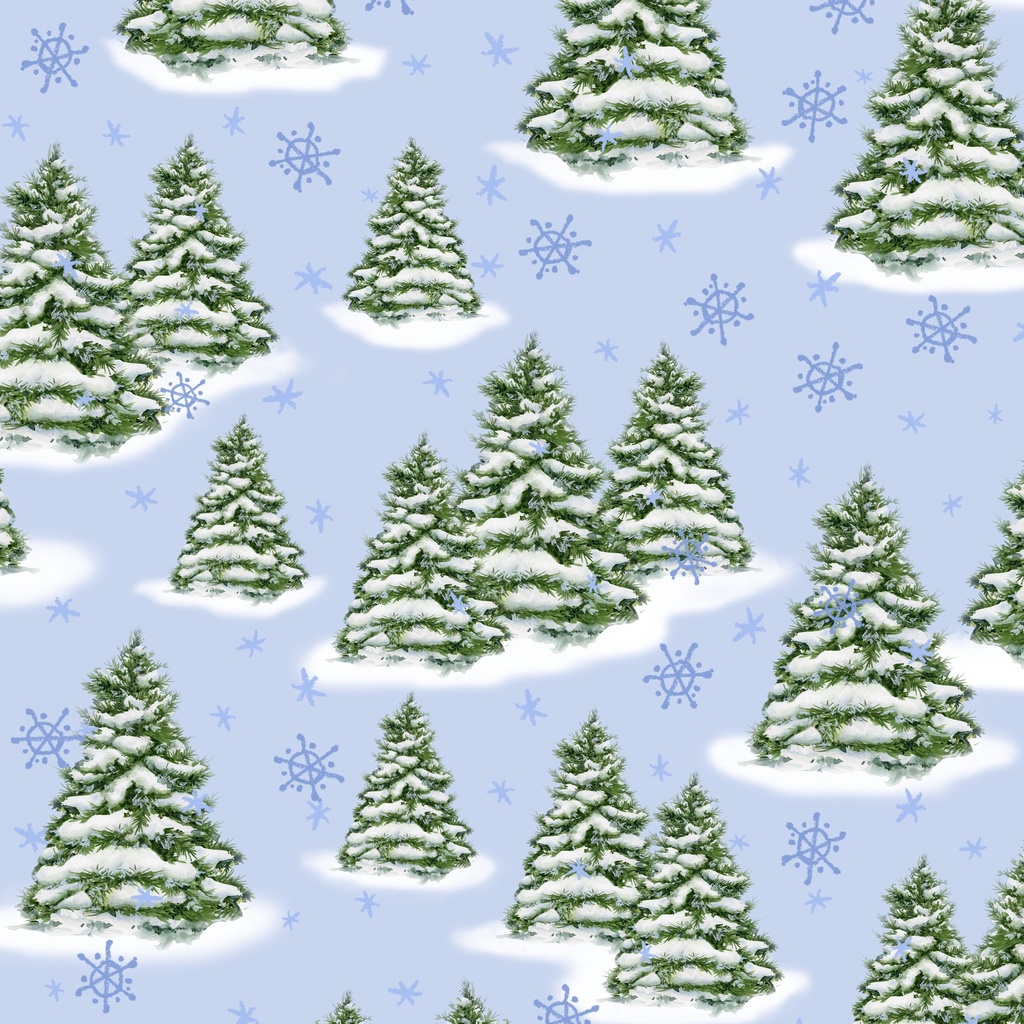[W105-059-718] W105-059-718 / Trees - Lt Blue