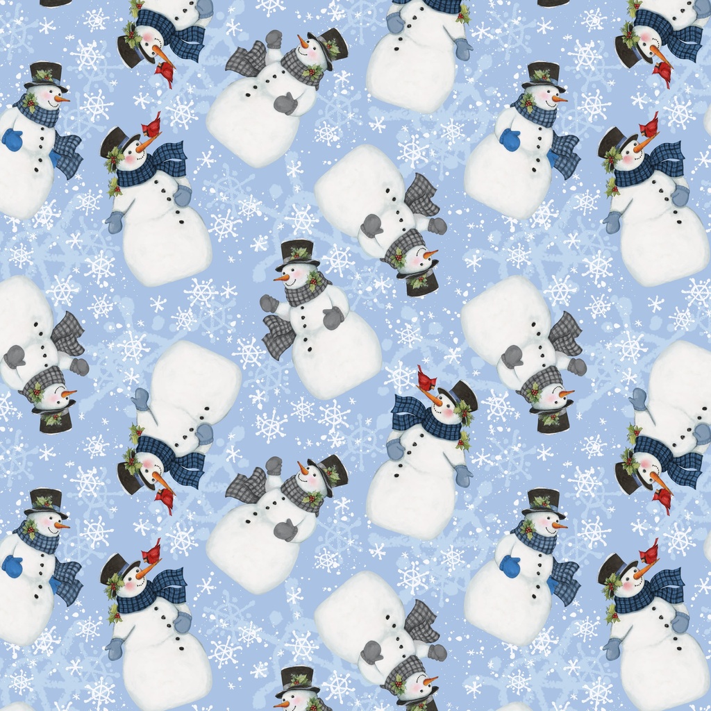 [W105-060-701] W105-060-701 / Snowmen - Lt Blue