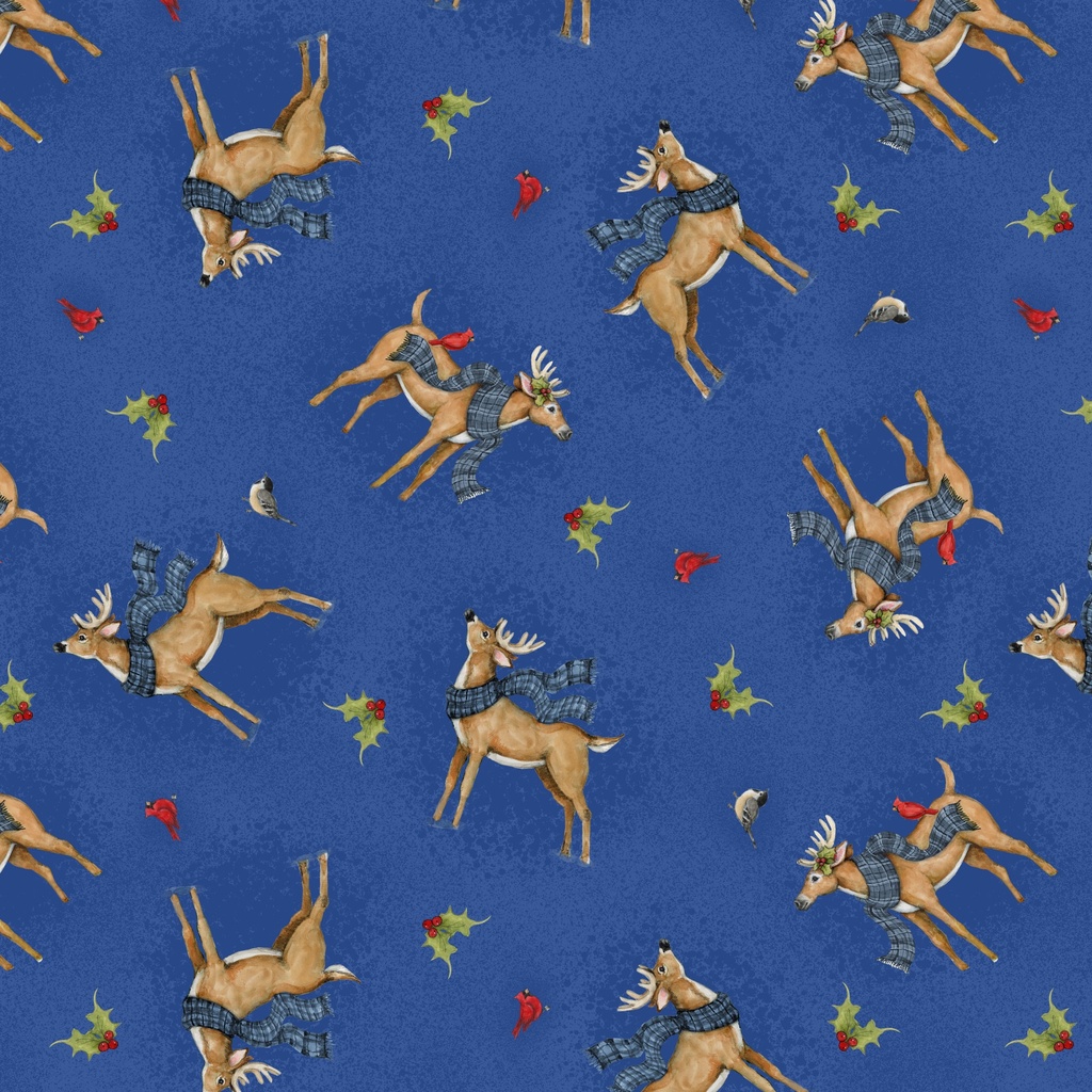 [W105-061-792] W105-061-792 / Deer - Dk Blue