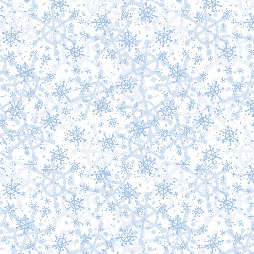 [W105-067-177] W105-067-177 / Snowflakes - White