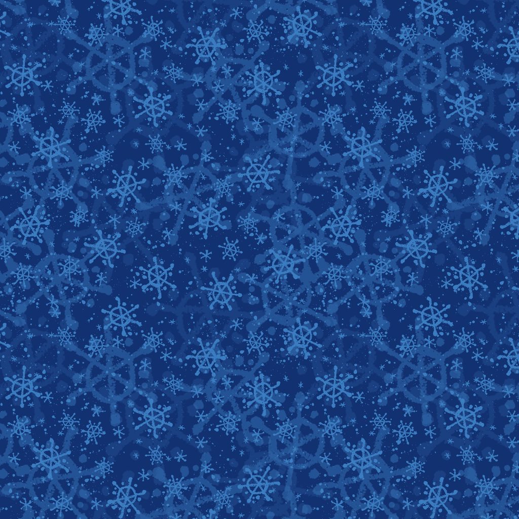 W105-067-777 / Snowflakes - Dk Navy