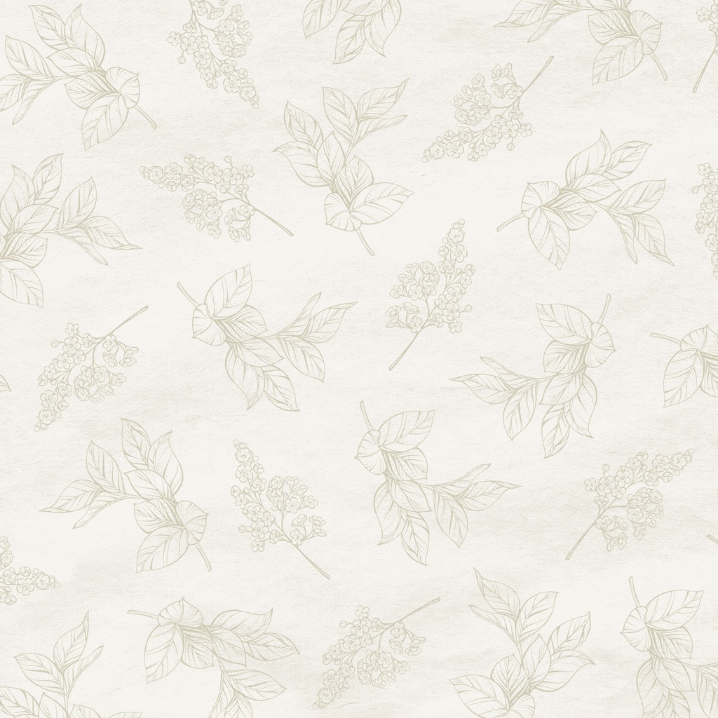 [W200-006-112] W200-006-112 / Sprig Toile - Cream