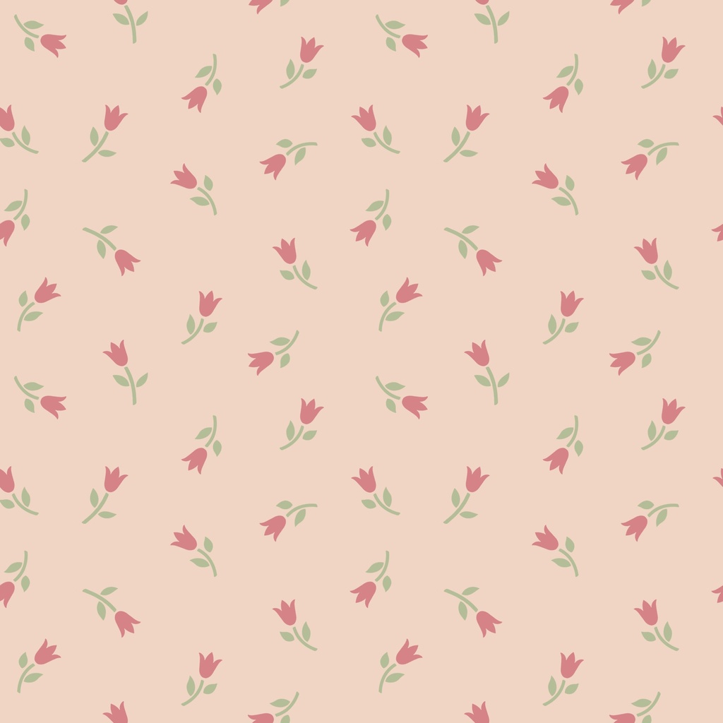 [W200-007-458] W200-007-458 / Ditsy Tulips - Pink