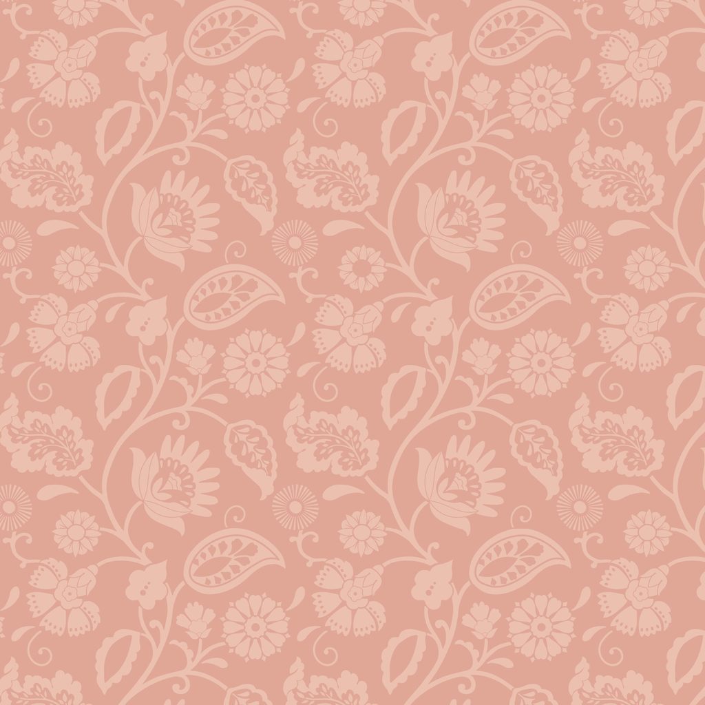 W200-010-444 / Floral Vine - Dark Peach