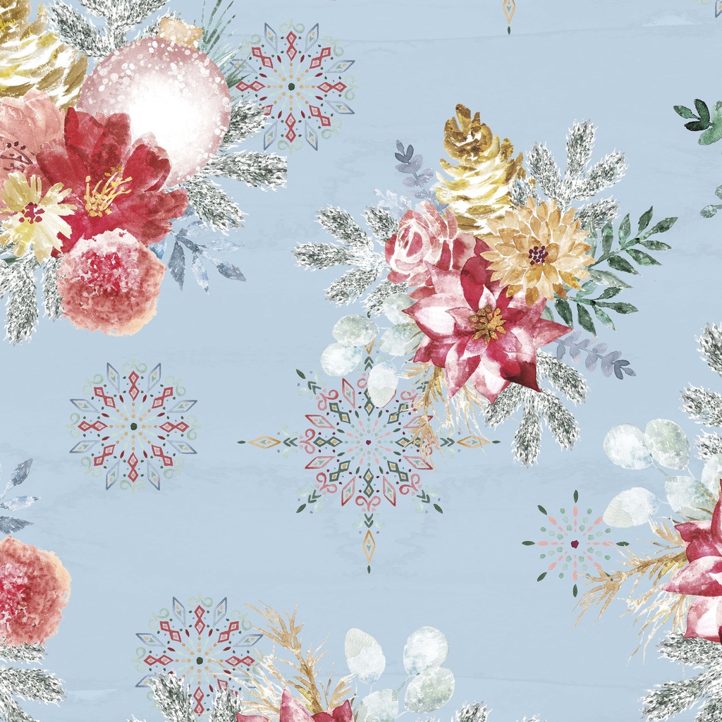 [T125-001-758] T125-001-758 / Bouquets - Blue
