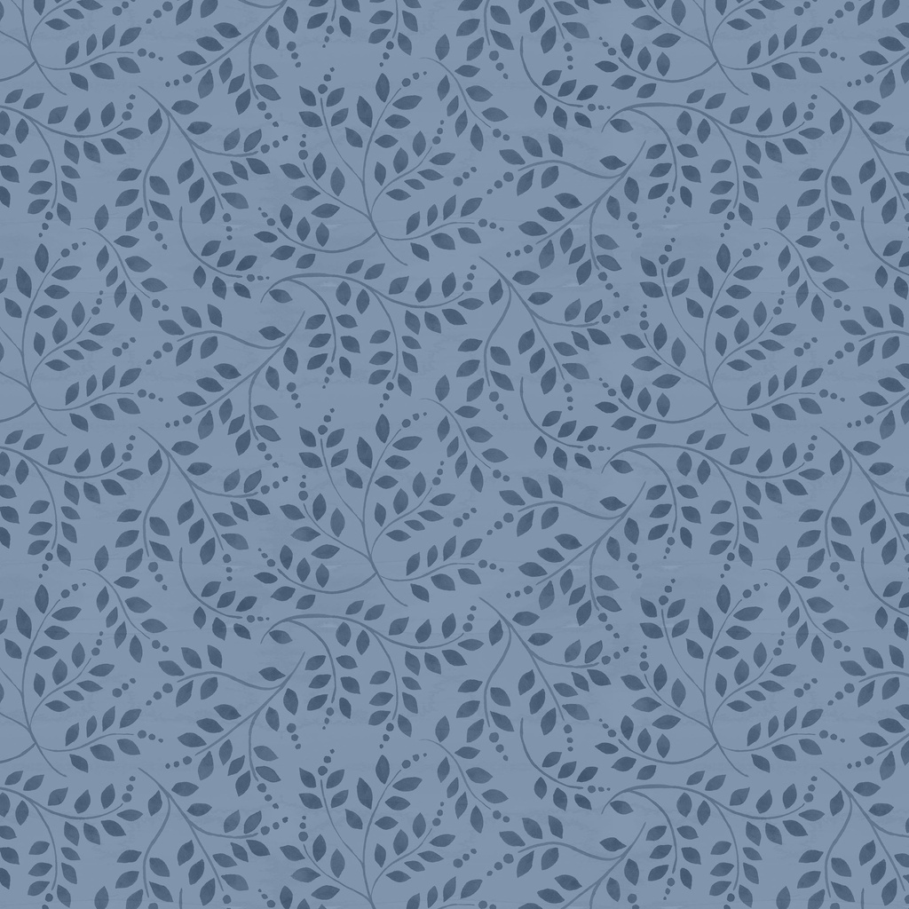[T125-007-777] T125-007-777 / Leaves - Blue