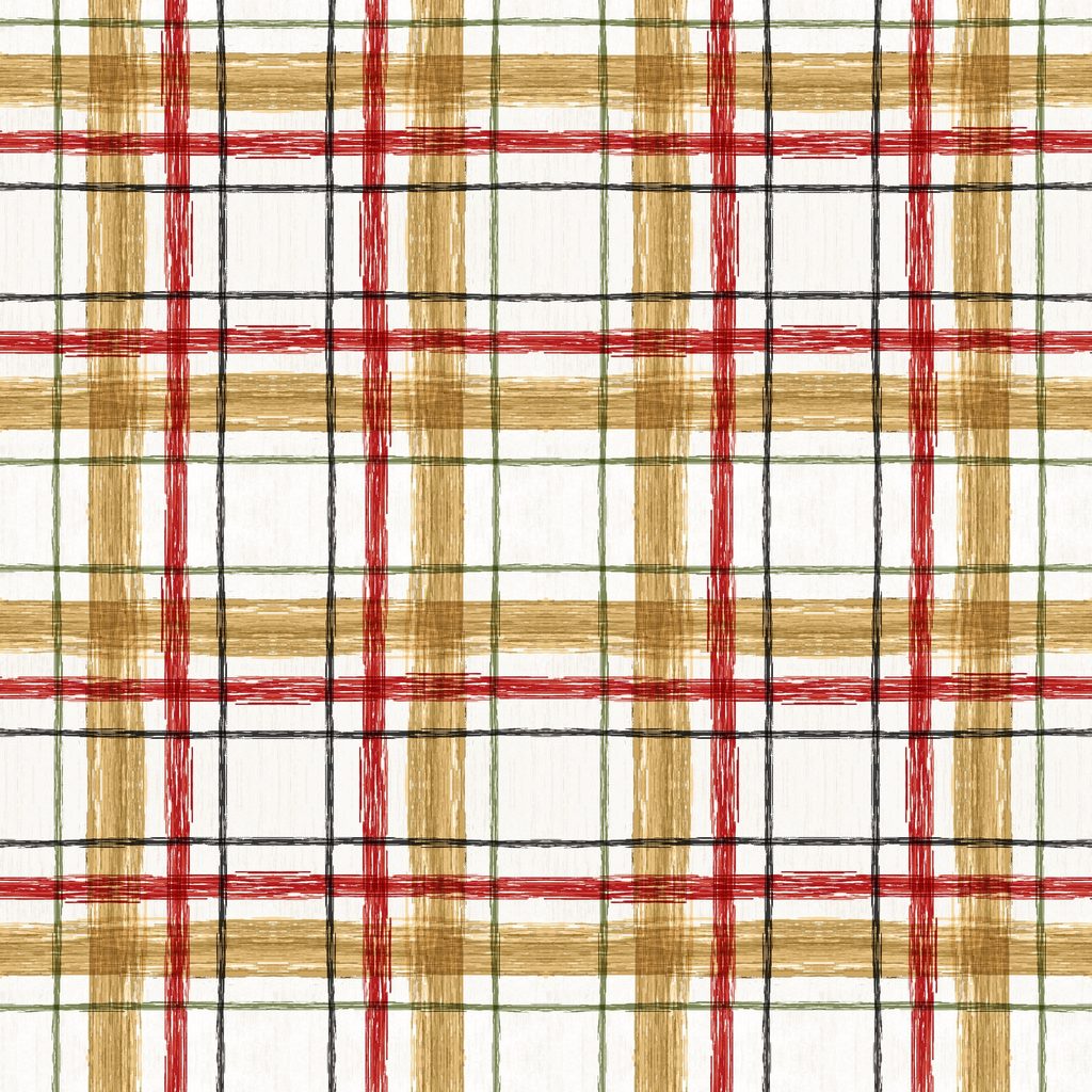 T115-023-135 / Plaid - Gold/Red