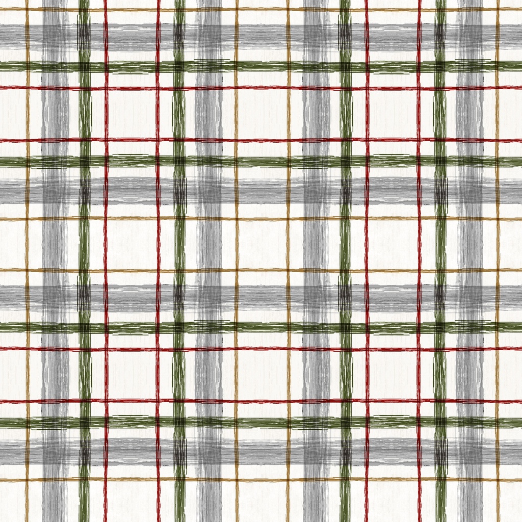 [T115-023-198] T115-023-198 / Plaid - Gray/Green