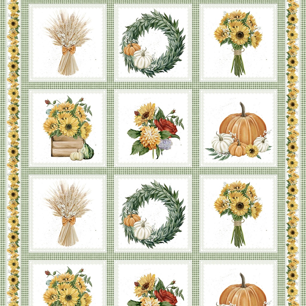 [W195-014-138] W195-014-138 / Bright Harvest Craft Panel - Multi