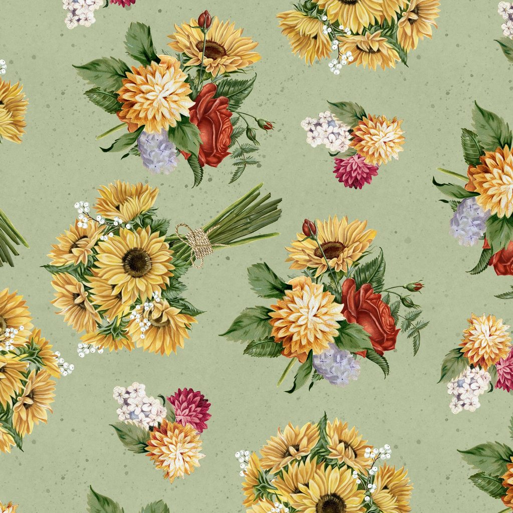 W195-017-838 / Bouquets - Green