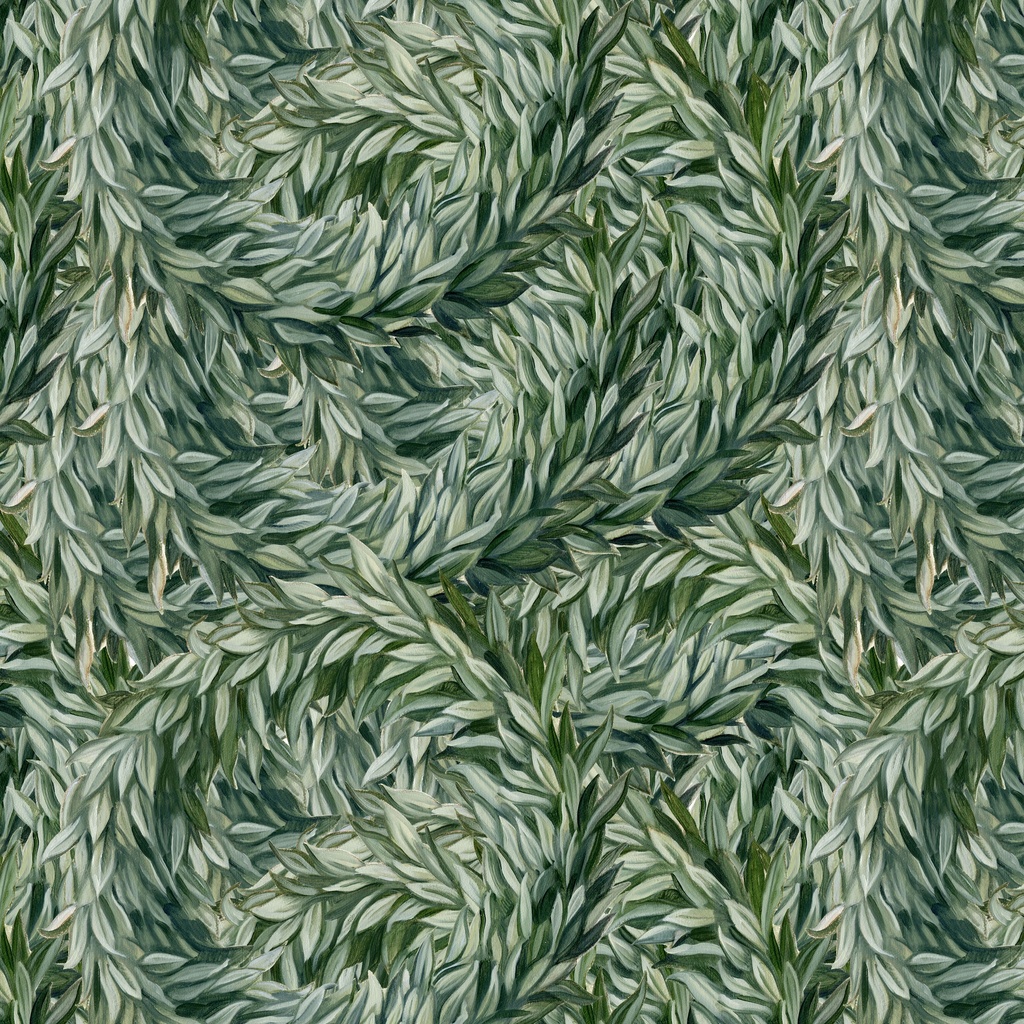 [W195-020-888] W195-020-888 / Packed Leaves - Green