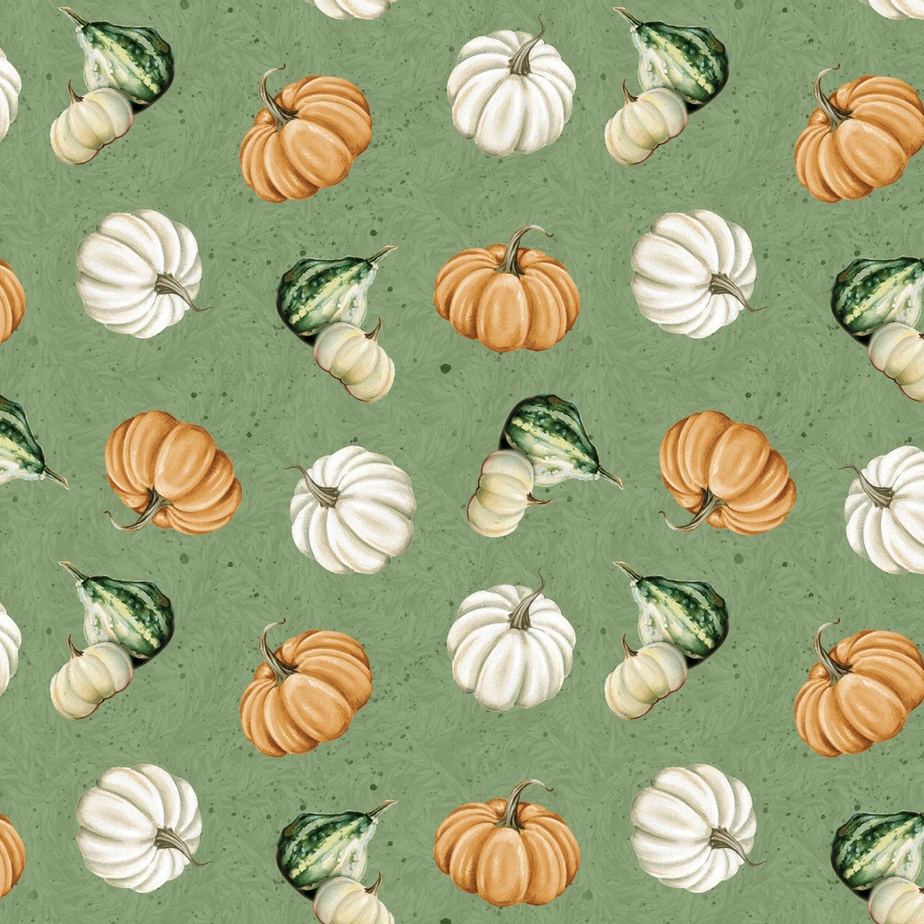 [W195-021-841] W195-021-841 / Pumpkins - Green