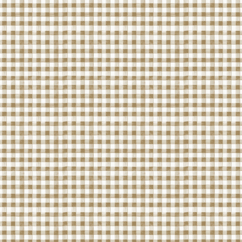 [W195-024-122] W195-024-122 / Check - Cream/Brown