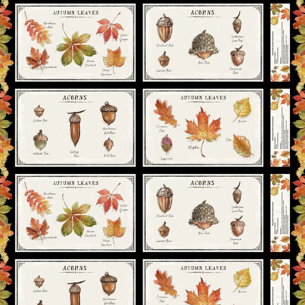 [W115-037-194] W115-037-194 / Toasted Chestnut Placemat Panel - Multi