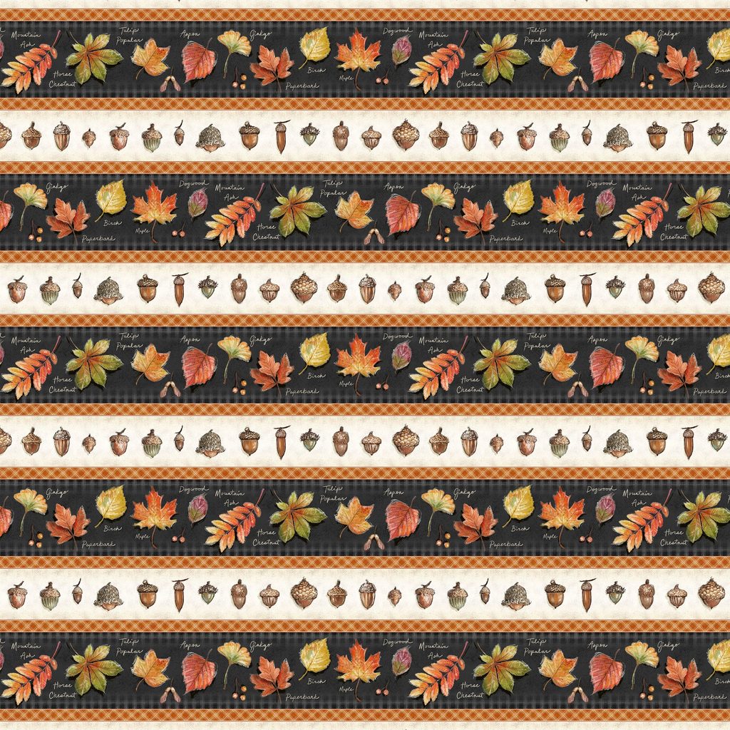 [W115-038-914] W115-038-914 / Toasted Chestnut Border Stripe - Multi