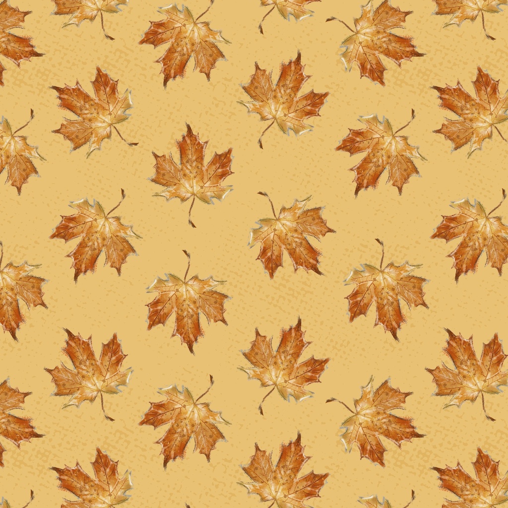 [W115-043-345] W115-043-345 / Golden Leaves - Gold