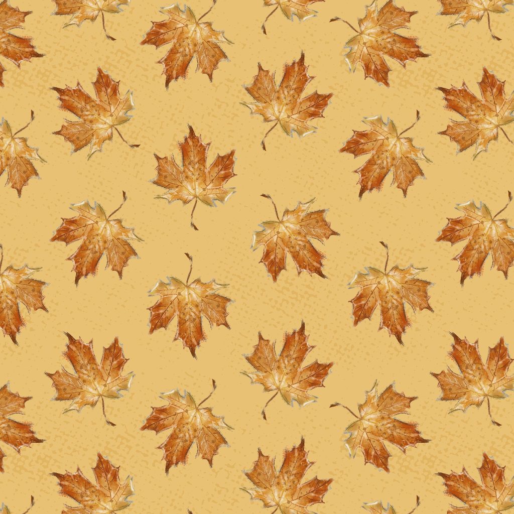 [W115-043-345] W115-043-345 / Golden Leaves - Gold