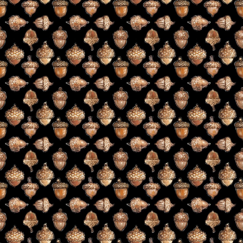 [W115-044-924] W115-044-924 / Acorns - Black