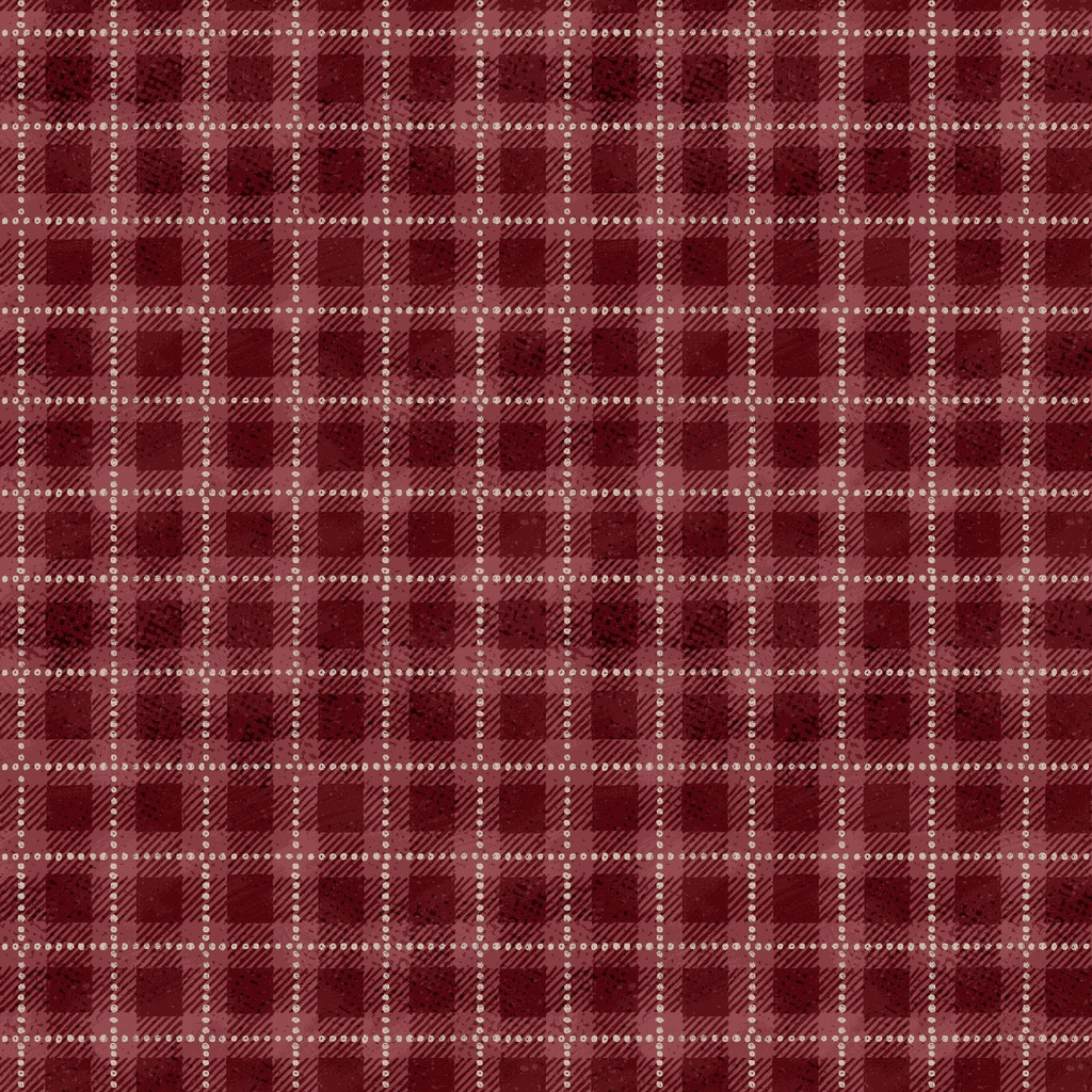 [W115-045-551] W115-045-551 / Plaid - Burgundy