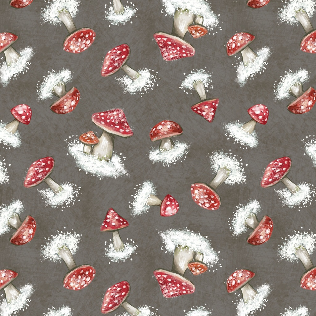 [T140-004-915] T140-004-915 / Mushrooms - Gray