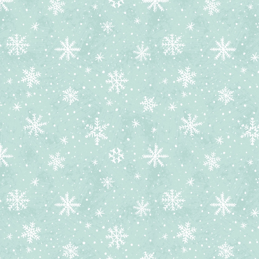 [T140-007-711] T140-007-711 / Snowflakes - Teal