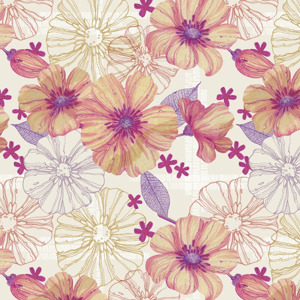 [T130-017-126] T130-017-126 / Large Floral - Multi