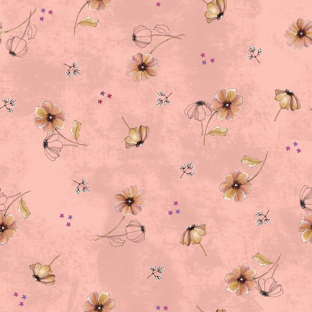 [T130-019-429] T130-019-429 / Medium Floral - Coral
