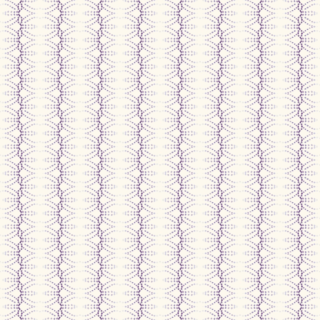 [T130-024-166] T130-024-166 / Dotted Ovals - Cream/Purple