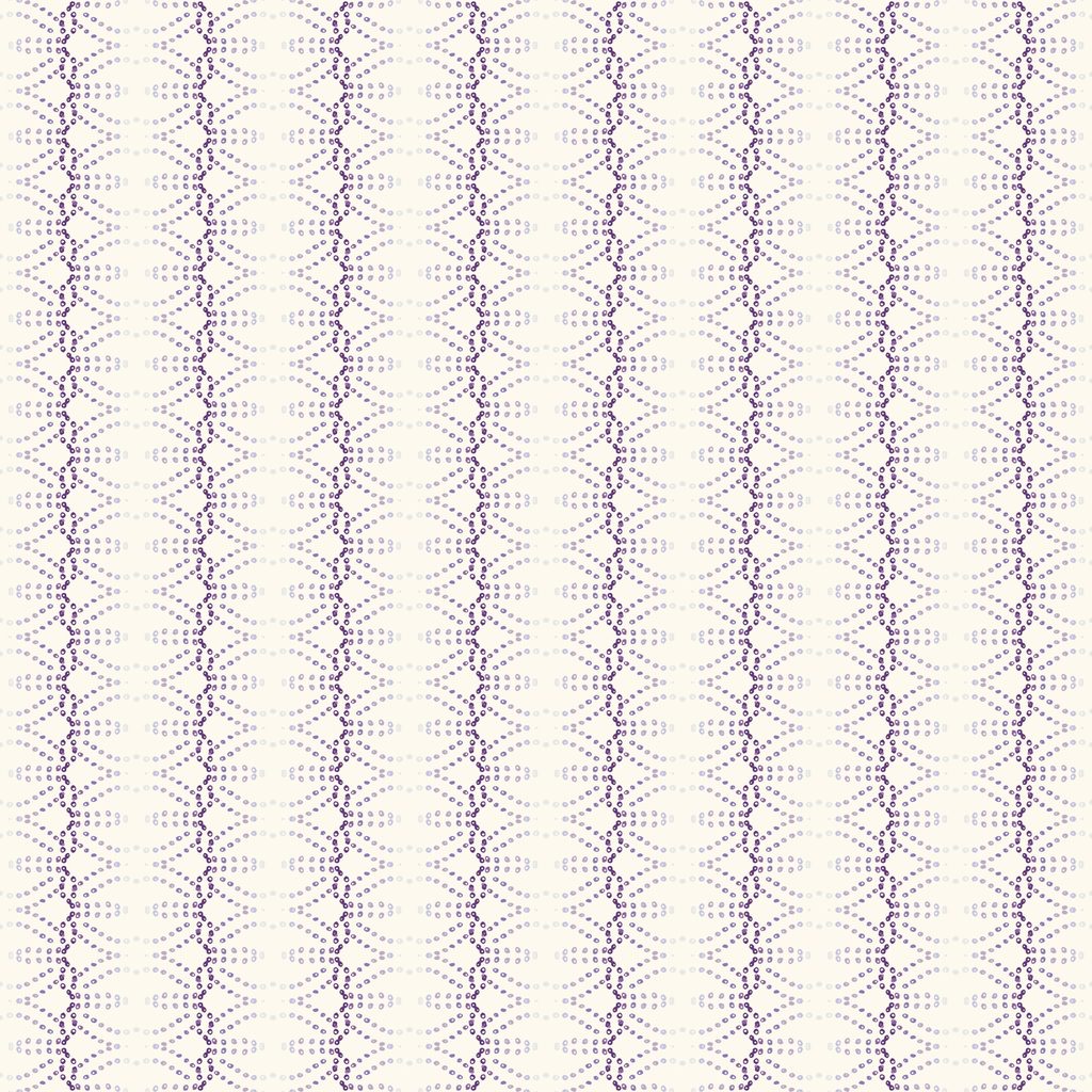 [T130-024-166] T130-024-166 / Dotted Ovals - Cream/Purple