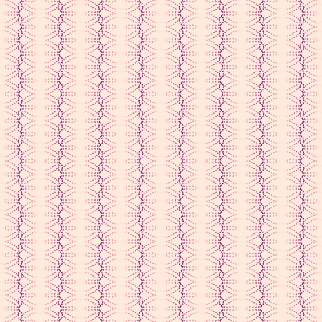 [T130-024-256] T130-024-256 / Dotted Ovals - Coral/Plum