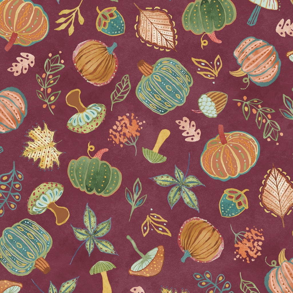 [T125-009-548] T125-009-548 / Harvest Toss - Burgundy