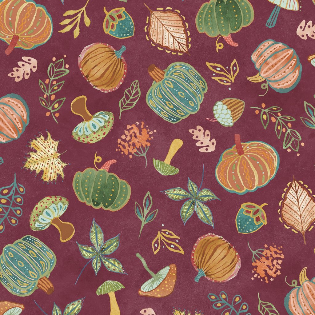 [T125-009-548] T125-009-548 / Harvest Toss - Burgundy