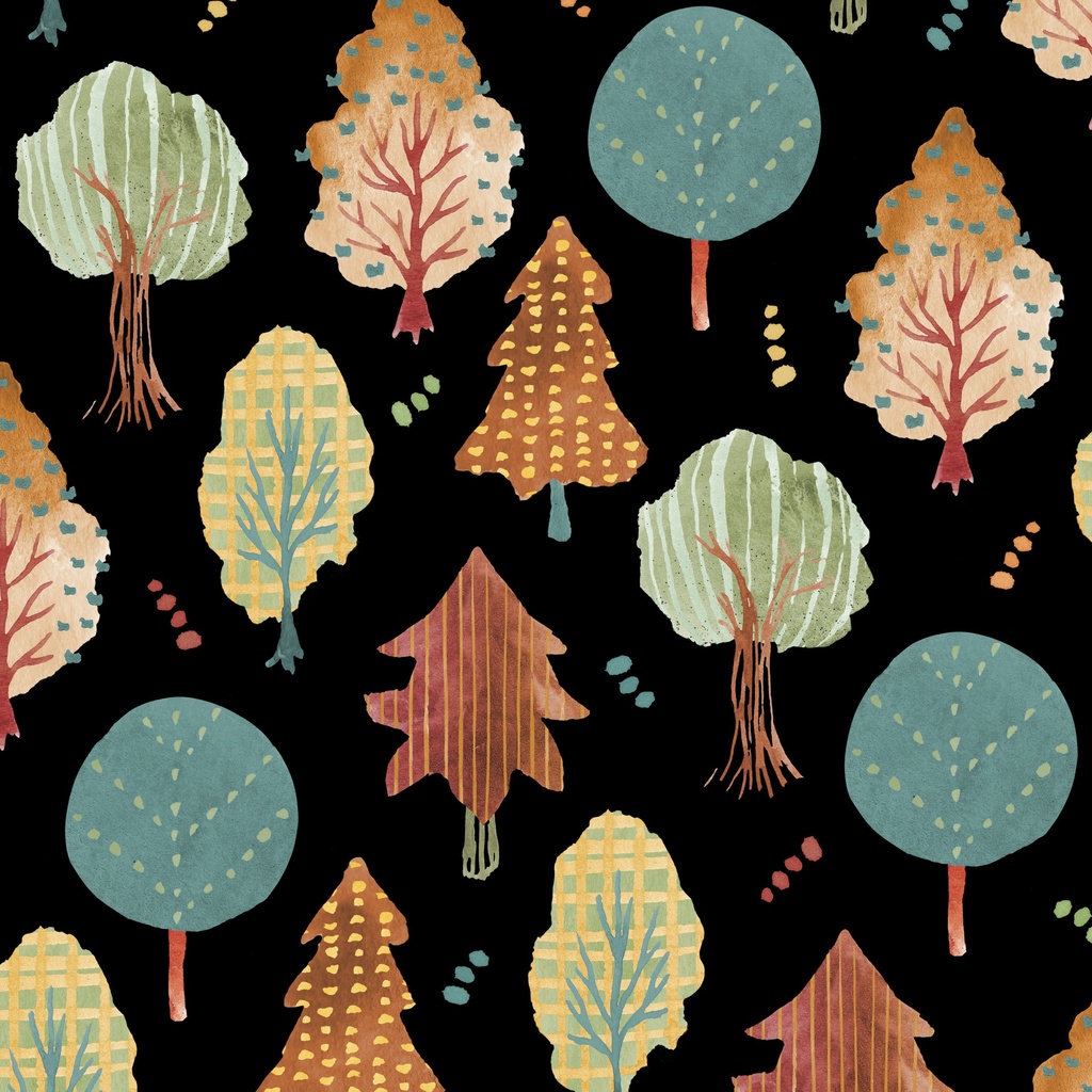 [T125-010-984] T125-010-984 / Trees - Black
