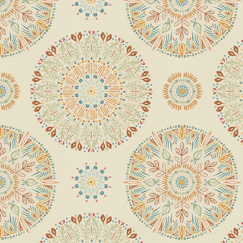 [T125-011-147] T125-011-147 / Medallions - Cream