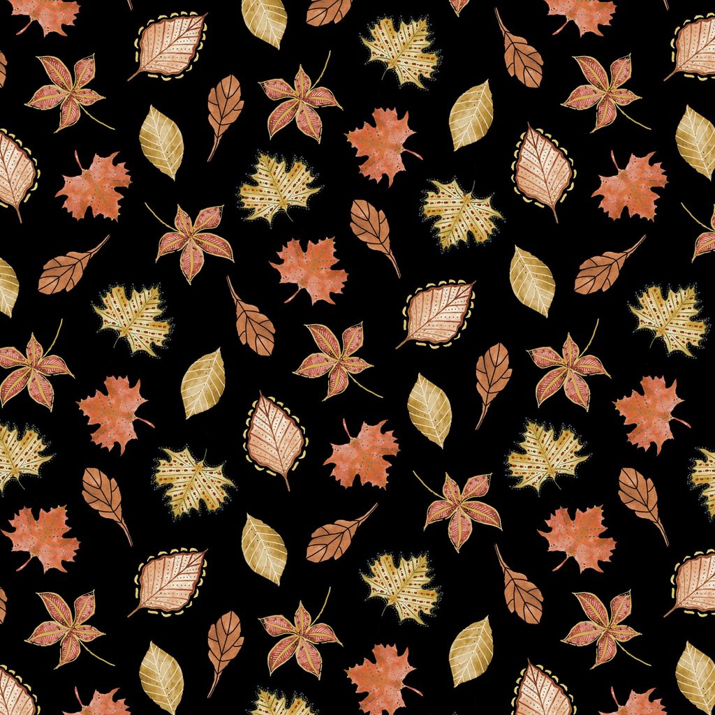 [T125-013-948] T125-013-948 / Leaves - Black