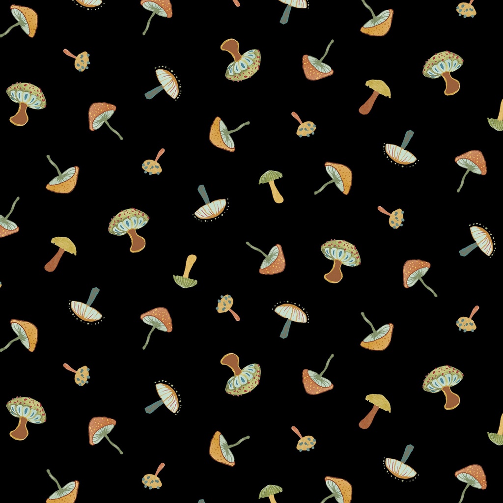 [T125-014-937] T125-014-937 / Mushrooms - Black